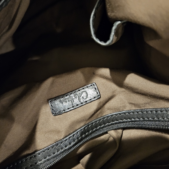 Cole Haan Black Leather Woven Hobo Bag - Picture 5 of 5